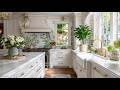Luxury Martha Stewart Style Kitchen Tour | Chinoiserie Backsplash &amp; Marble Countertops Inspiration
