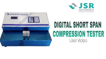 JSR - Digital Short Span Compression tester || SCT || Paper testing machine