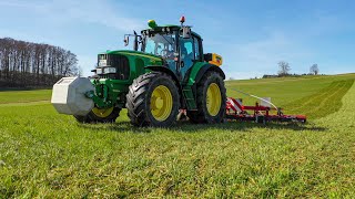 Grünlandstriegeln mit John Deere 6920S || Jarmet Eigenbau Striegel || Thomas Mayer