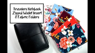 Travelers Notebook Wallet Insert & Pocket Fabric Folders