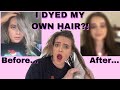 DYING MY HAIR BLONDE TO BROWN!