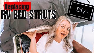EASY DIY RV UNDER BED STORAGE LIFT REPLACEMENT