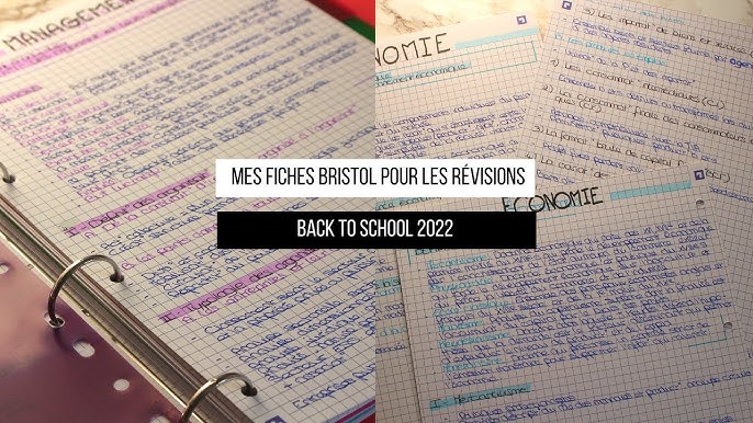 Préparer une fiche de révision – VIE DE CLASSE