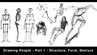 Drawing People for Beginners  - Part 1 - Body Structure, Form, Gesture