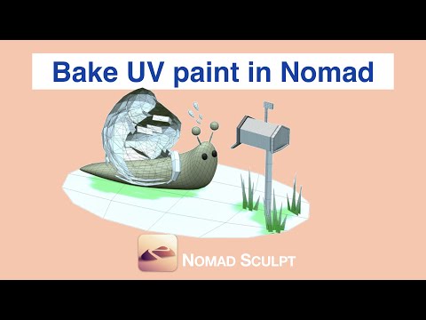Bake hi-res vertex to UV paint on low poly | Nomad Sculpt