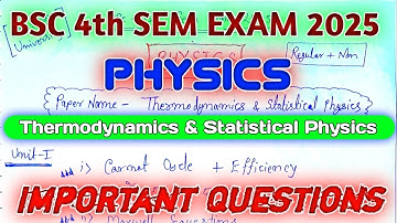 Bsc 4th Semester Physics important questions / RU exams 2025 l BSC 2nd year physics guess paper 2025