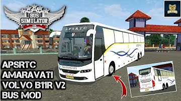 🔴🔵Download APSRTC AMARAVATI VOLVO B11R V2 BUS MOD for Bus Simulator Indonesia || Bussid V3.5
