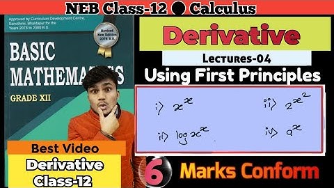 Derivative First Principle-04 |NEB Grade12 Mathematics| Solved problems ❘ U-THINKCRAZY