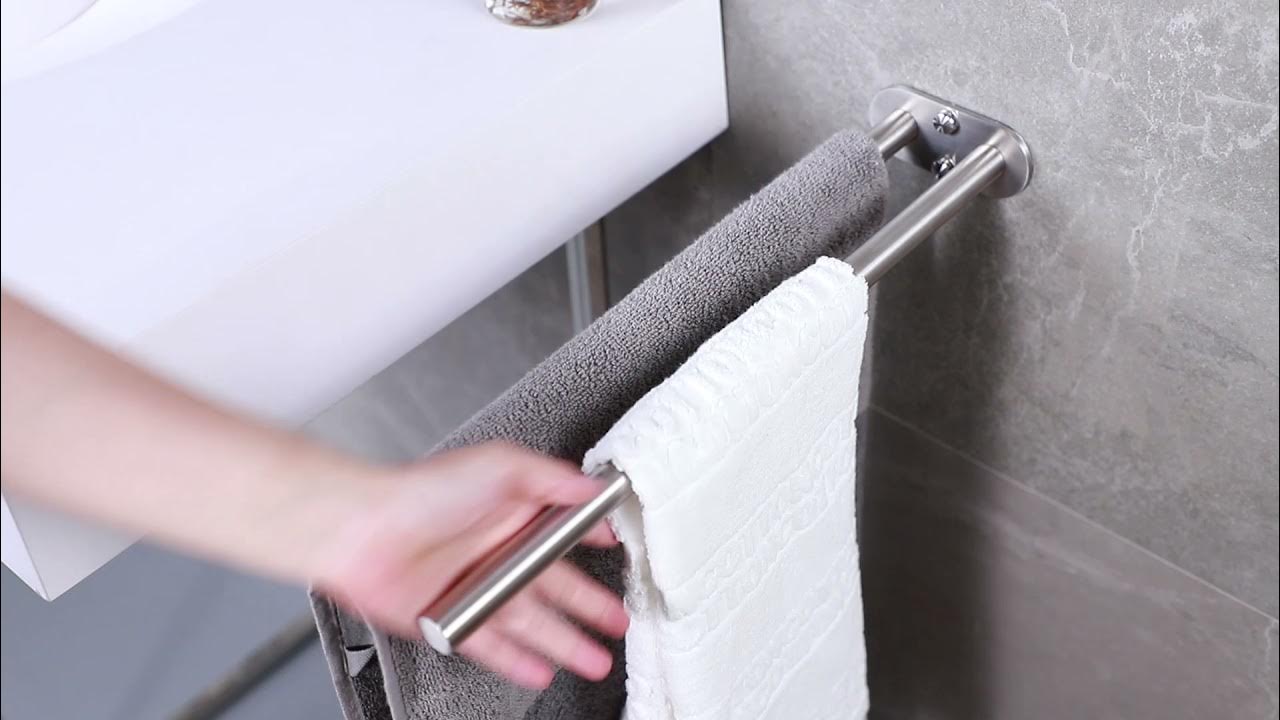 How To Hang, Arrange 24 Towels On A Towel Bar Like A Hotel 162B YouTube
