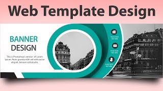 Web Template Design in Photoshop | Banner Design in Photoshop in Hindi | Website Template Design
