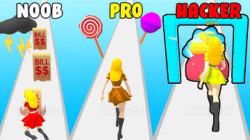 Pinker Lab | Relax Run All Levels Gameplay Trailer Android, ios New Game (NOOB vs PRO vs HACKER) P1