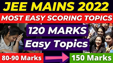 JEE Mains 2022: Most Easy Scoring Topics for 120 Marks | Less Efforts High Weightage Topics