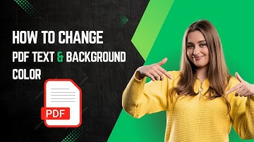 How to Change PDF Text & Background Color