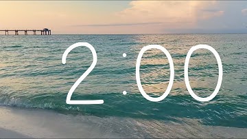 🎵 2-Minute Countdown Timer | Waves at Okaloosa Island Pier with Relaxing Music 🌊