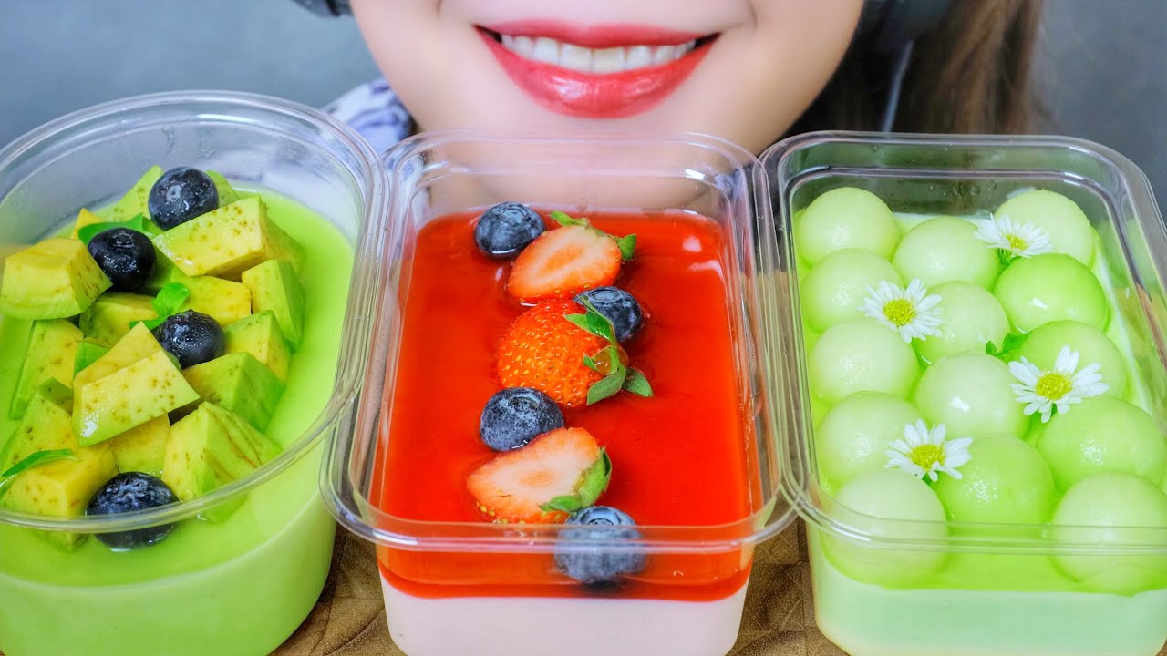 ASMR 3 FLAVOURS OF MOUSSE CAKE , SOFT EATING SOUNDS | LINH ASMR