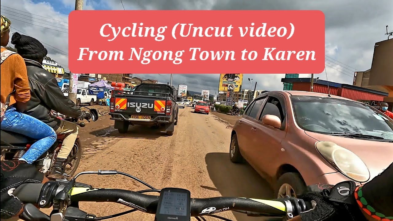 Cycling From Ngong Town to Karen (Uncut video)