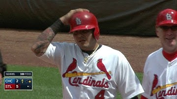 CHC@STL: Molina rips an RBI single to left