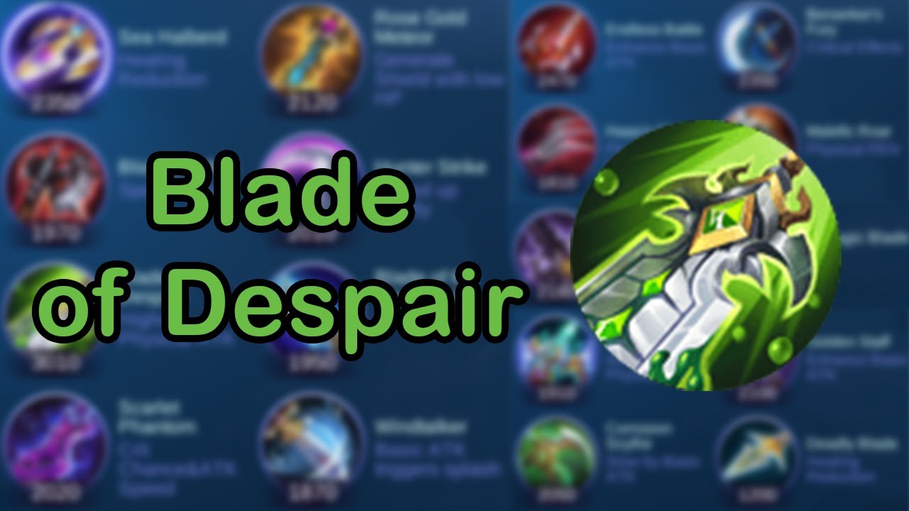 Blade of Despair Attack Mobile Legends Quick Item Guide YouTube