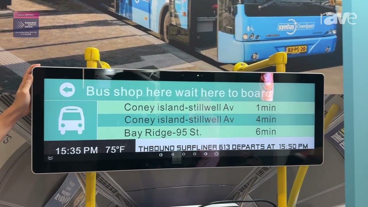 ISE 2026: Hummax Display Systems Presents 37-Inch Onboard Display for Buses