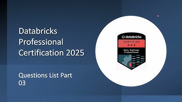 3. databricks professional certification for data engineer | databricks data engineer questions