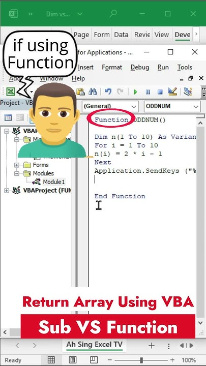 Sub vs Function in returning array by using macro (Excel VBA) - YouTube