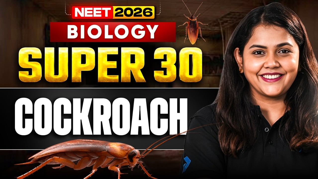 NEET 2026 Biology | Cockroach 🪳| SUPER 30 Questions Series #neet2026 #neet #infinitylearn