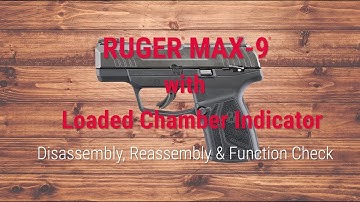 Ruger® Max-9® w/ Loaded Chamber Indicator Disassembly, Reassembly & Function Check Tech Tip
