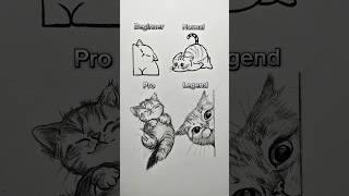 draw Cat in different lvl #drawing #tutorial #trending #shorts #art