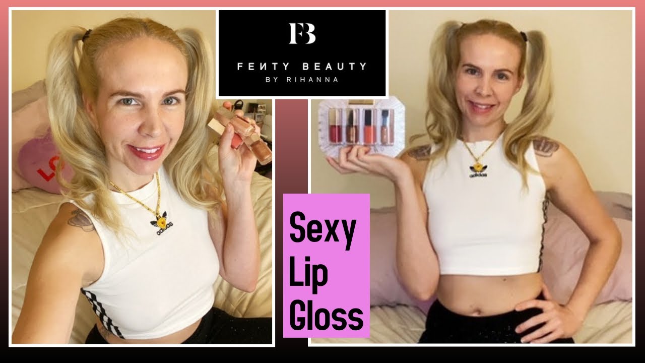 FENTY BEAUTY BY RIHANNA Sexy Lip Gloss Try On and Review by Kensie