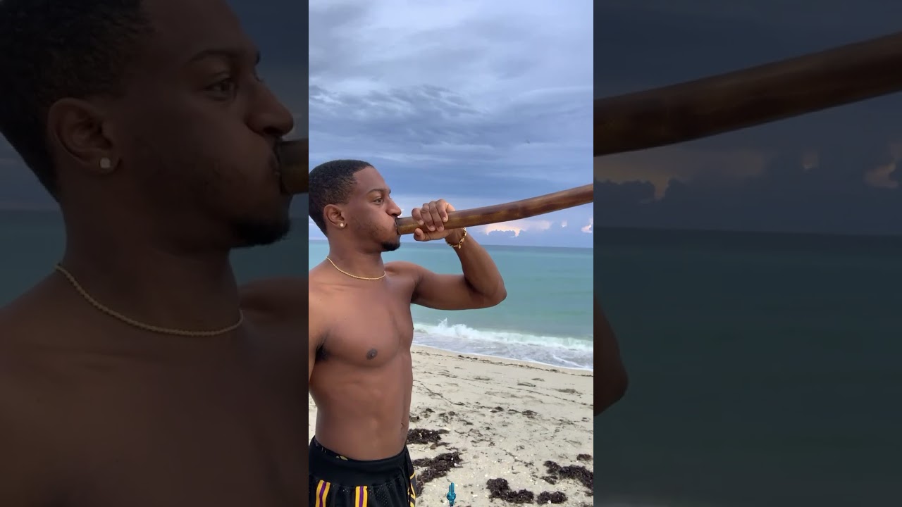 Playing The Didgeridoo At Sunrise On The Beach In The Islands 🌊 NovaSoundMusic.com  