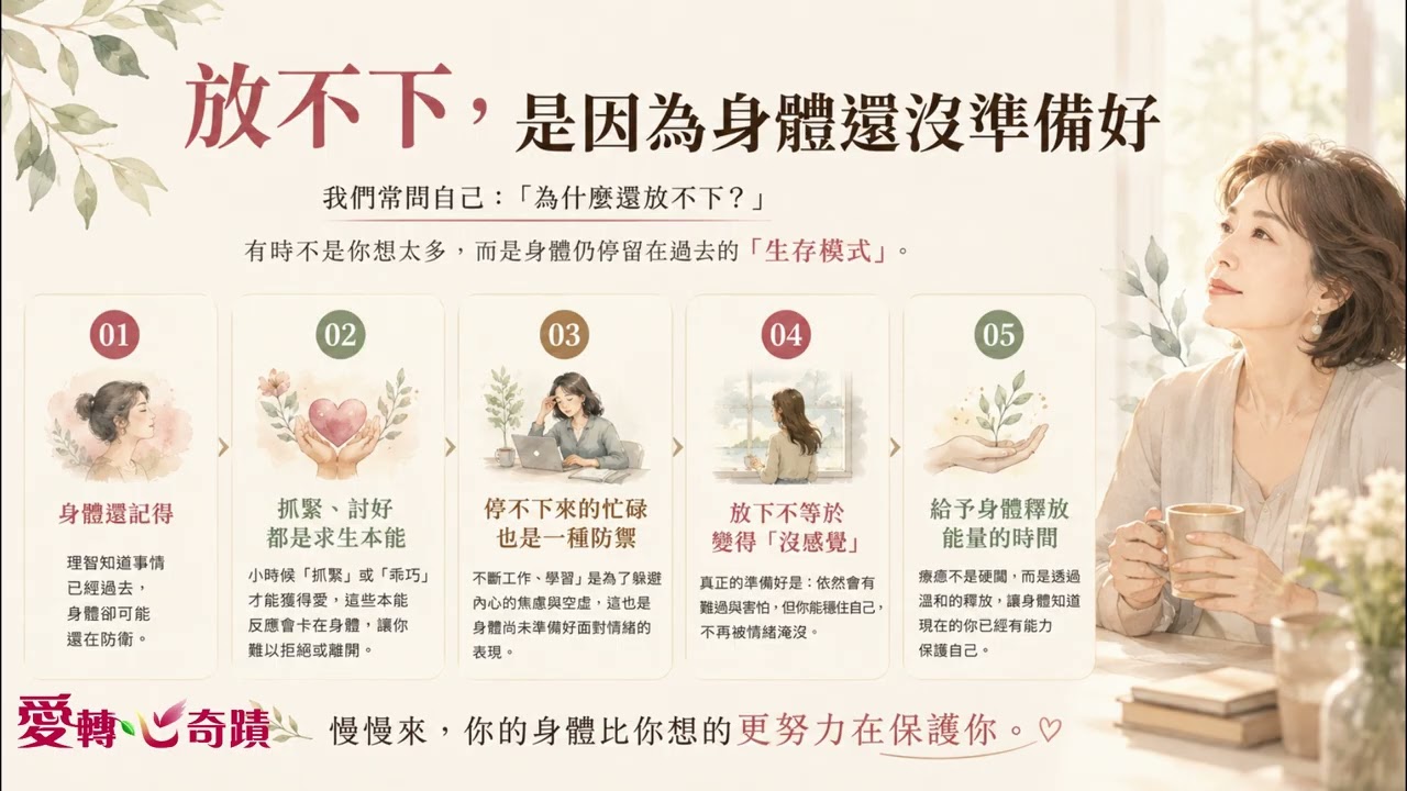 你不是放不下, 而是身體還沒有準備好|《身體知道回家的路》系列第3場 AI Podcast 精華整理 縮圖