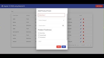 Angular 13 CRUD with Angular Material UI | json-server | Angular Reactive Form