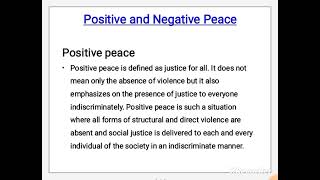 positive and negative peace