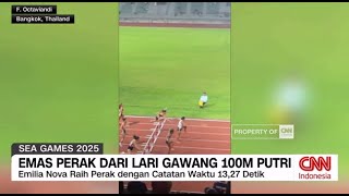 Dina Aulia Sabet Emas Lari Gawang 100 Meter Putri