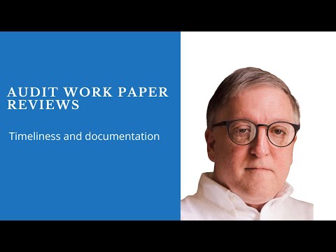 Audit Work Paper Reviews
