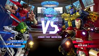 MARVEL VS CAPCOM INFINITE ARCADE MODE WITH STRIDER HIRYU AND GAMORA