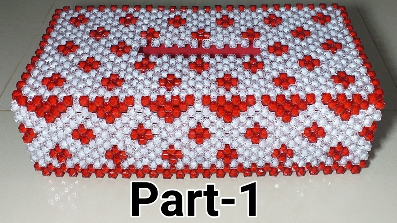 পুতির টিস্যু বক্স টিউটোরিয়াল/Tutorial/পুতির কাজ(Part-1)How to make beaded tissue box/handcraft/putir