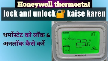 How to Lock and unlock Honeywell  thermostat,aam HVAC hbsc