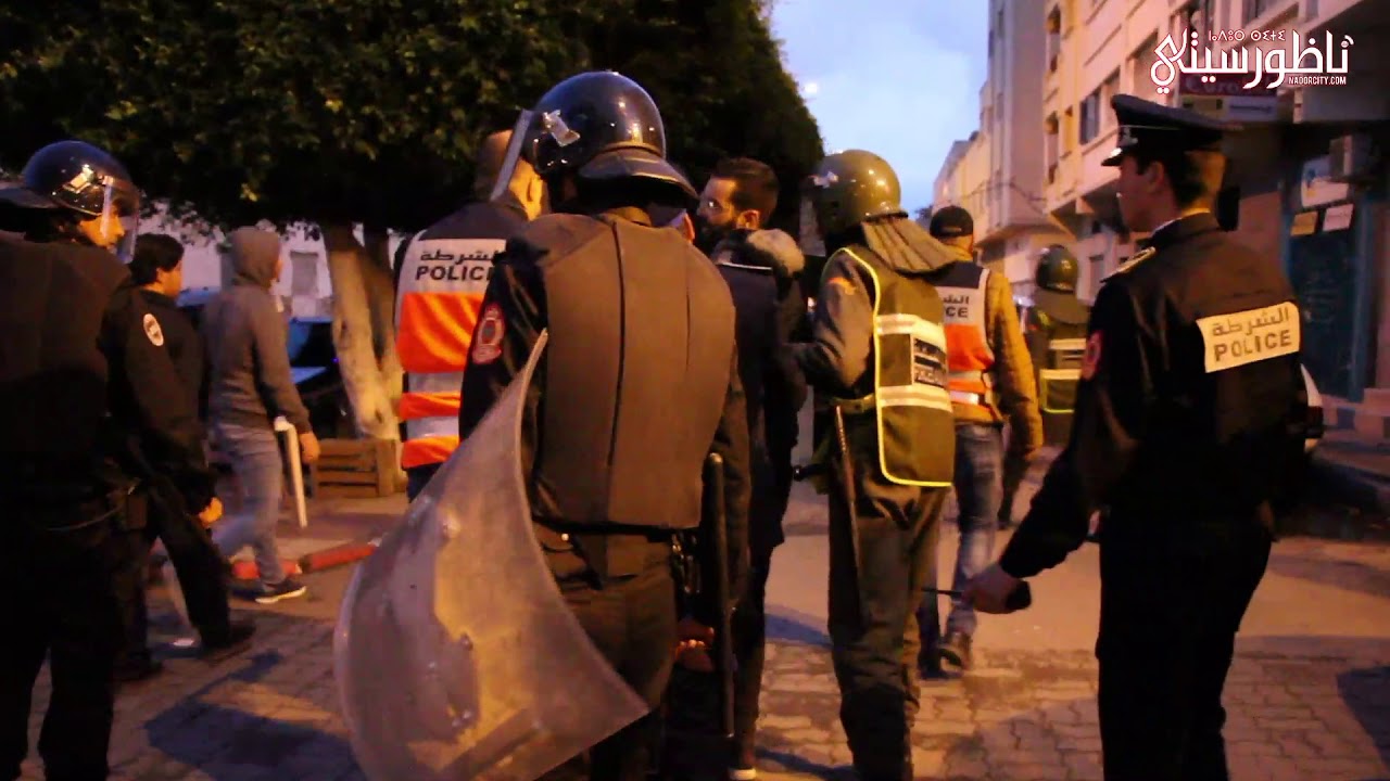 تفريق مظاهرة للحراك بالناظور بالقوة riff
