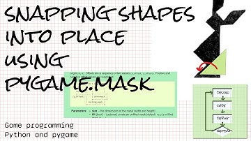Snapping shapes into place using pygame.mask