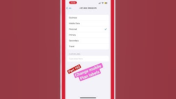 Change mobile plan label in iPhone 14 pro max || part 162 || #shortvideo #iphone #ytshorts #techno