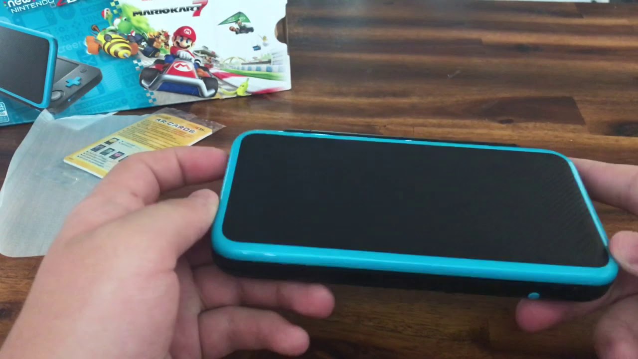Unboxing The New Nintendo 2DS XL Black X Turquoise{Game Included