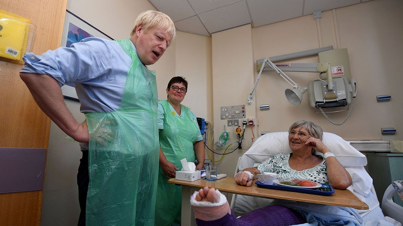 Boris Johnson Serves Hospital Food In Torbay Youtube