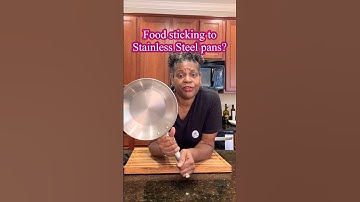 Food Sticking to Stainless Steel Pans? How to make it nonstick! #shorts