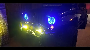 Oracle lighting 7in "Colorshift" headlight install on 2012 Jeep Wrangler