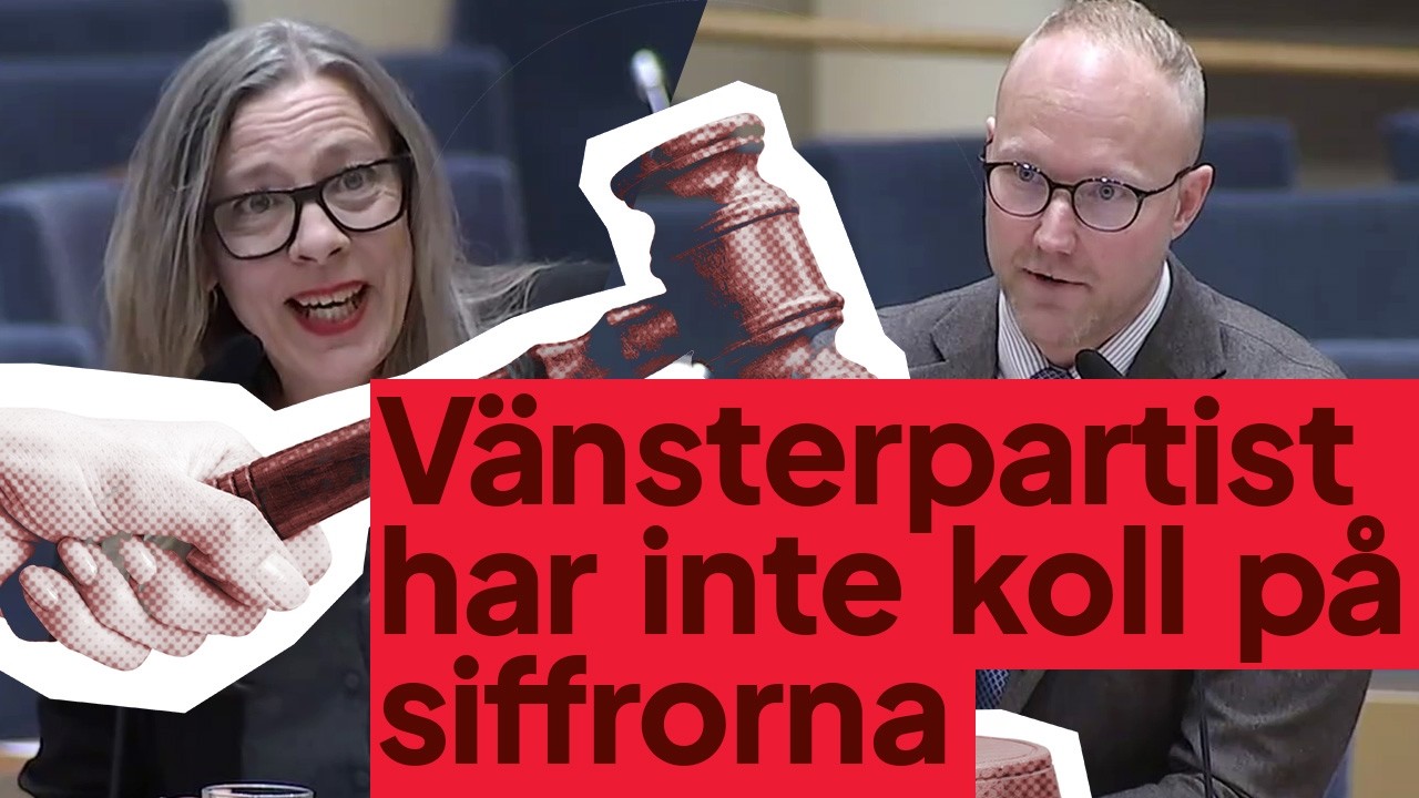 Vänsterpartist har inte koll på siffrorna – Ludvig Aspling krossar