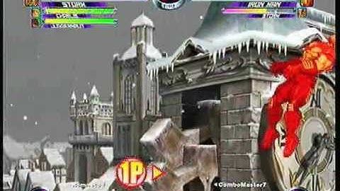 MvC2 Online (360): Brett (Storm/Cha/Jug) vs Combomaster7 (Mag/Storm/IM) 15 .:4.20.10:.