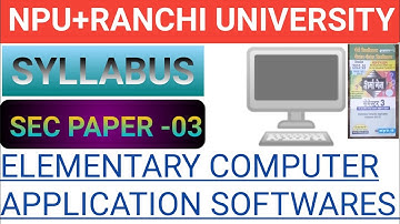 #sec3 elementary computer application software question paper||semester 3 Ranchi University #ba