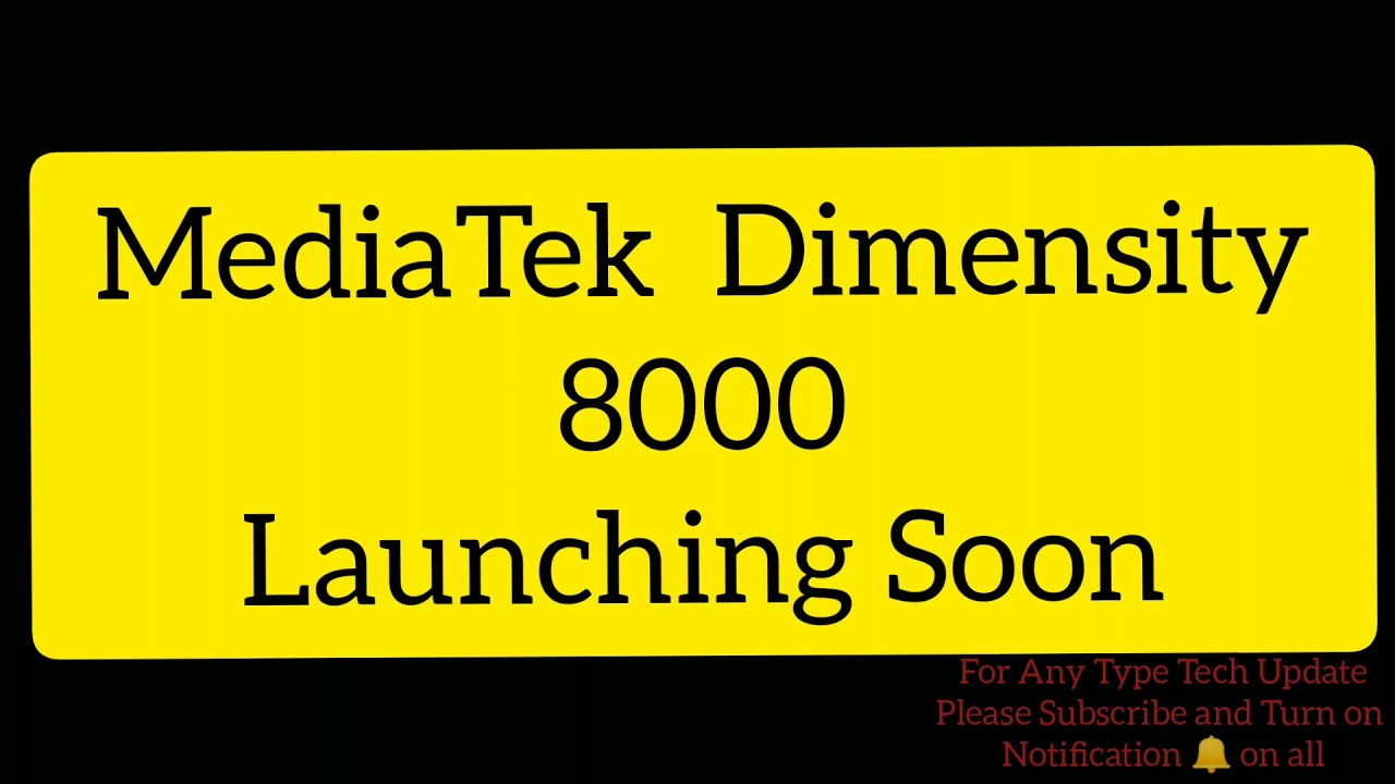 MediaTek Dimensity 8000 🔥