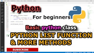 Python List Functions & More Methods | Python for Beginners